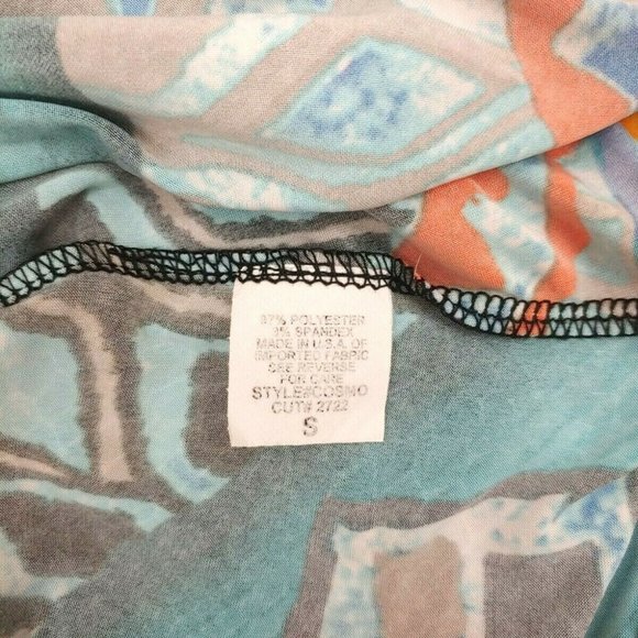 Anthropologie From The Heart Deco Print Wrap Front Dress Size S Fits Large - Picture 9 of 9